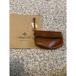 PATRICIA NASH New Valerie Foldover Wristlet Clutch Travel Bag Wallet Tan Brown